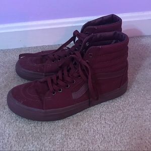 Maroon High Top Vans